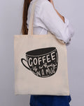 Sip cream tote bag